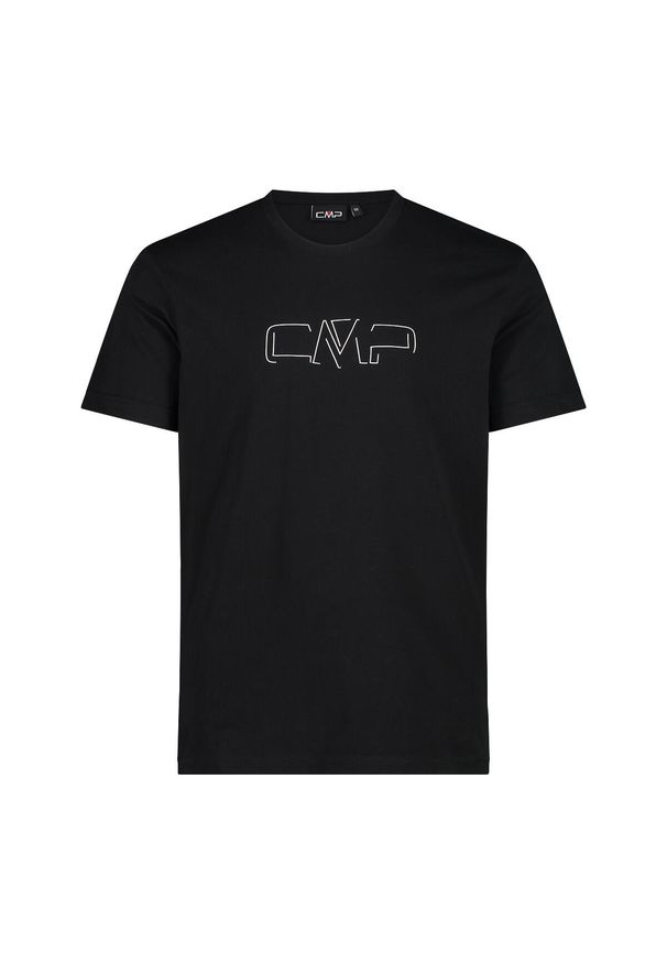 Koszulka CMP. Kolor: czarny, wielokolorowy, biały. Sport: turystyka piesza