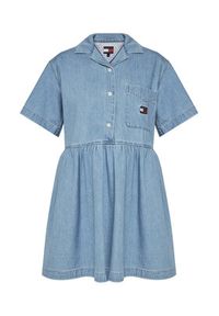 Tommy Jeans Sukienka jeansowa DW0DW20372 Niebieski Relaxed Fit. Kolor: niebieski. Materiał: bawełna #3