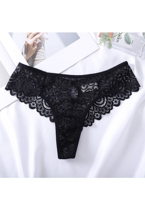 Intica - Koronkowe brazyliany subtelne i dopasowane Vinaldina. Kolor: czarny. Materiał: koronka. Wzór: koronka