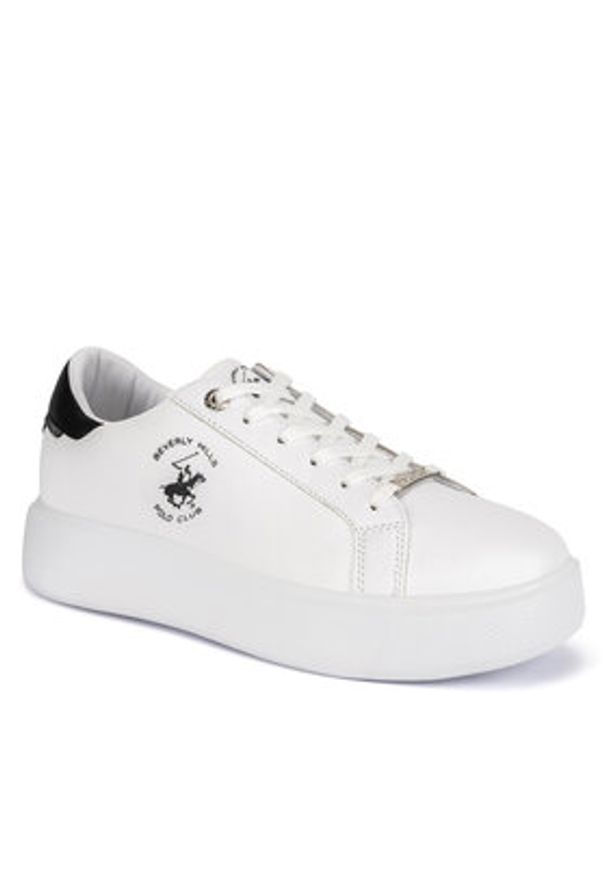 Beverly Hills Polo Club Sneakersy V12-712 Biały. Kolor: biały. Materiał: skóra