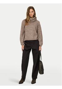 only - ONLY Golf Gila 15358571 Brązowy Regular Fit. Typ kołnierza: golf. Kolor: brązowy. Materiał: syntetyk #2