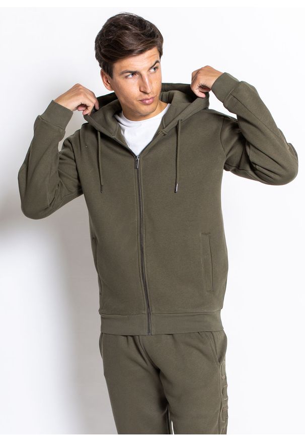 Bluza męska Guess Woodrow Hoodie Truck (M1YQ56K9V31-G8F6). Kolor: zielony. Materiał: materiał, denim, jeans. Sezon: lato. Styl: młodzieżowy