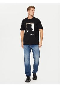 Karl Lagerfeld Jeans T-Shirt A1M17052 Czarny Regular Fit. Kolor: czarny. Materiał: bawełna #3
