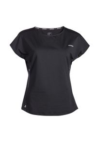 ARTENGO - Koszulka tenisowa z okrągłym dekoltem damska Artengo Dry 500. Kolor: czarny. Materiał: materiał, poliester, elastan. Sport: tenis