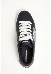 Sneakersy męskie skórzane DSQUARED2. Materiał: materiał, skóra. Wzór: nadruk