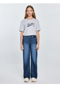 Big-Star - Jeansy dziewczęce z szeroką nogawką granatowe Natalie 514. Kolor: niebieski. Materiał: jeans. Sezon: lato. Styl: młodzieżowy, elegancki #5