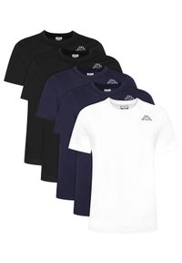 Kappa Komplet 5 t-shirtów Logo Myrto 322563W Kolorowy Regular Fit. Materiał: bawełna. Wzór: kolorowy