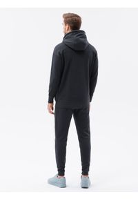 Ombre Clothing - Komplet męski bluza + spodnie - czarny Z49 - XXL. Kolor: czarny. Materiał: bawełna #5