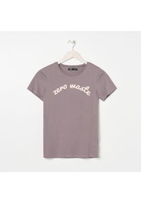 Sinsay - Koszulka z nadrukiem - Szary. Kolor: szary. Wzór: nadruk #1