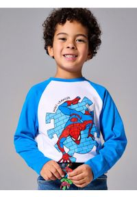 Sinsay - Bawełniana koszulka z nadrukiem Spider-Man - biały. Kolor: biały. Materiał: bawełna. Wzór: nadruk #1