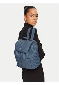 TOMMY HILFIGER - Tommy Hilfiger Plecak Poppy Reform Flap Backpack Qu AW0AW17014 Niebieski. Kolor: niebieski. Materiał: skóra #4