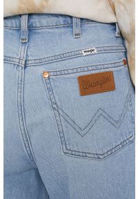 Wrangler jeansy Wild West Bright Cloud damskie high waist. Stan: podwyższony. Kolor: niebieski