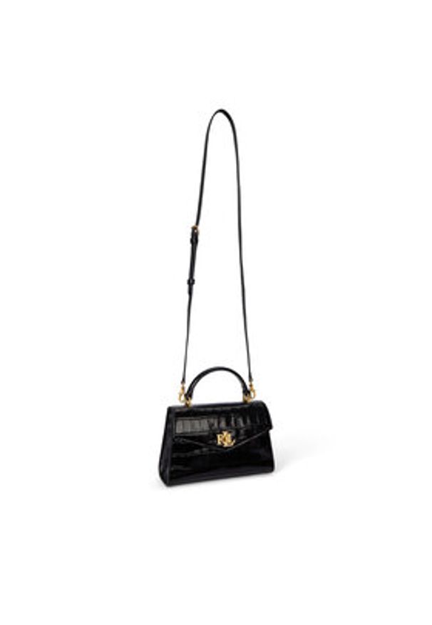 Lauren Ralph Lauren - LAUREN RALPH LAUREN Torebka 431974462007 Czarny. Kolor: czarny. Materiał: skórzane