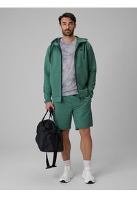 4f - 4F Bluza treningowa regular z kapturem męska - turkusowa XXL. Typ kołnierza: kaptur. Kolor: turkusowy. Długość rękawa: raglanowy rękaw #2