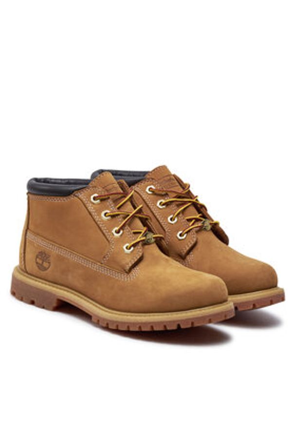 Timberland Trapery TB1233997131 Brązowy. Kolor: brązowy. Materiał: nubuk, skóra