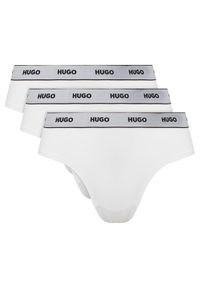 Hugo - HUGO Komplet 3 par fig klasycznych Triplet Pack Briefs 50545694 Biały. Kolor: biały. Materiał: bawełna