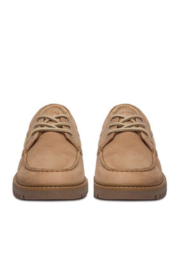 Guess Jeans Półbuty CWBEO-FOX-01 MI08 Beżowy. Kolor: beżowy. Materiał: nubuk, skóra