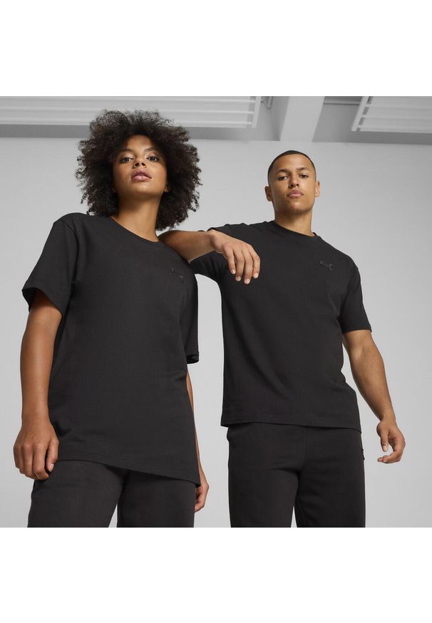 Puma - Koszulka unisex Essentials Elevated PUMA Black. Kolor: czarny. Materiał: materiał
