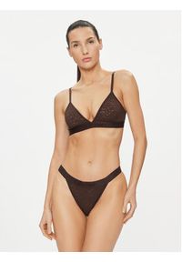 Calvin Klein Underwear Biustonosz braletka 000QF7491E Brązowy. Kolor: brązowy. Materiał: syntetyk