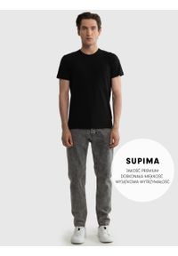 Big-Star - Koszulka męska z bawełny supima Supiclassic 906. Kolor: czarny. Materiał: bawełna. Długość: długie. Styl: klasyczny