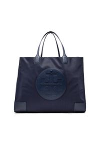 Tory Burch Torebka Ella Tote 87116 Granatowy. Kolor: niebieski