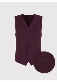 Pako Lorente - PAKO LORENTE – Gładka jednorzędowa kamizelka męska. Materiał: poliester, elastan, wiskoza. Wzór: gładki #3