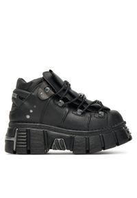 Sneakersy NEW ROCK. Kolor: czarny