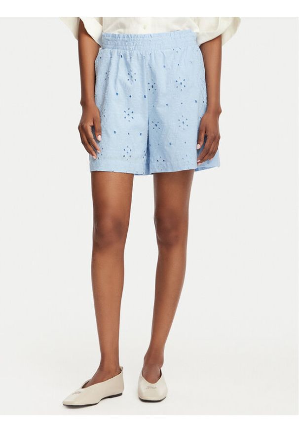 Vero Moda Szorty materiałowe Eliza 10346709 Niebieski jasny Regular Fit. Kolor: niebieski. Materiał: bawełna