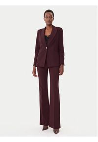 Maryley Marynarka 25IB187/M06/43BU Bordowy Regular Fit. Kolor: czerwony. Materiał: syntetyk