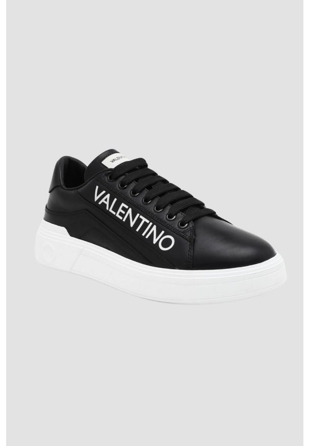 Valentino by Mario Valentino - VALENTINO Czarne sneakersy REY LACE-UP, Rozmiar 42. Kolor: czarny
