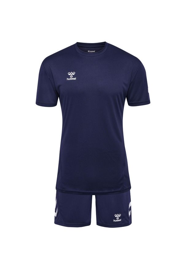 Ustaw Hummel Logo. Kolor: niebieski. Materiał: dresówka. Sport: piłka nożna