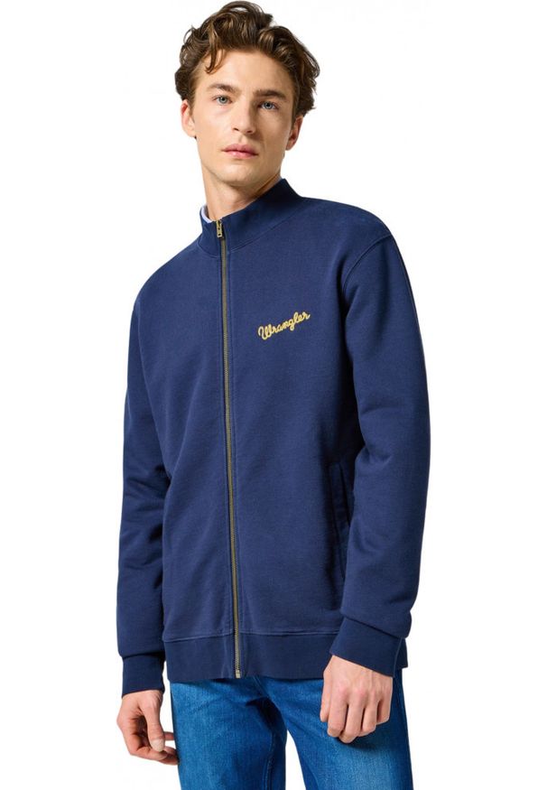 Wrangler - MESKA BLUZA WRANGLER FUNNEL NECK ZIP NAVY 112350547