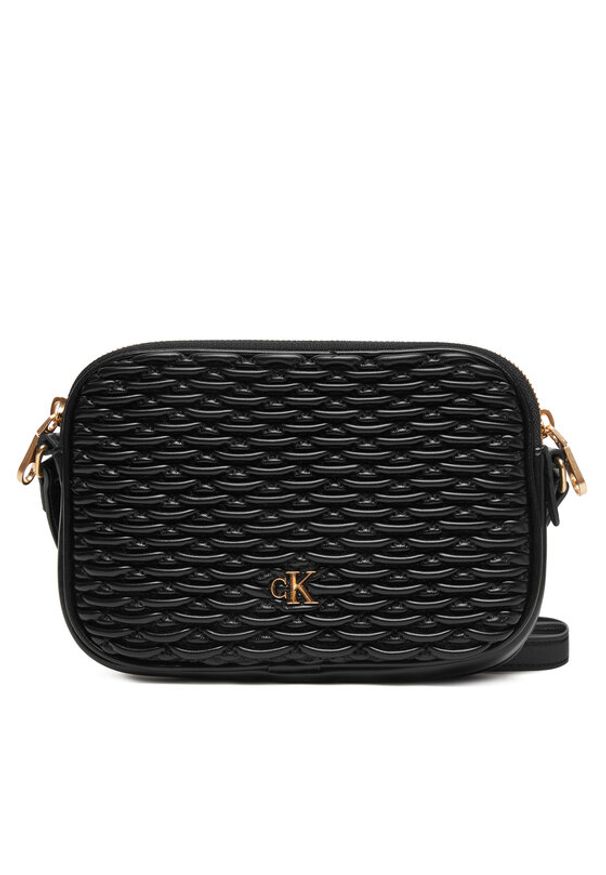 Calvin Klein Torebka LV04F3279G Czarny. Kolor: czarny. Materiał: skórzane