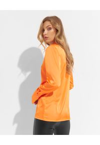 LOVE & ROSE - Pomarańczowa koszula z jedwabiem Boston Pad. Typ kołnierza: kołnierzyk koszulowy. Kolor: pomarańczowy. Materiał: jedwab. Długość rękawa: długi rękaw. Długość: długie #2