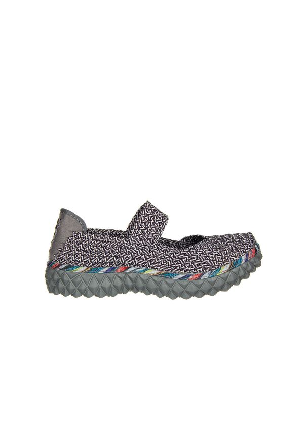 Rock Spring - Półbuty Rock Over Cord Black Philo 032909, Wielokolorowy, Materiał - 38. Zapięcie: pasek. Kolor: wielokolorowy. Materiał: tkanina. Szerokość cholewki: normalna. Styl: rockowy