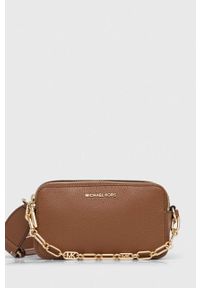 MICHAEL Michael Kors torebka skórzana kolor beżowy. Kolor: beżowy. Materiał: skórzane