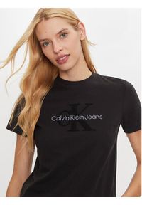 Calvin Klein Jeans T-Shirt Chenille J20J224244 Czarny Regular Fit. Kolor: czarny. Materiał: bawełna #5