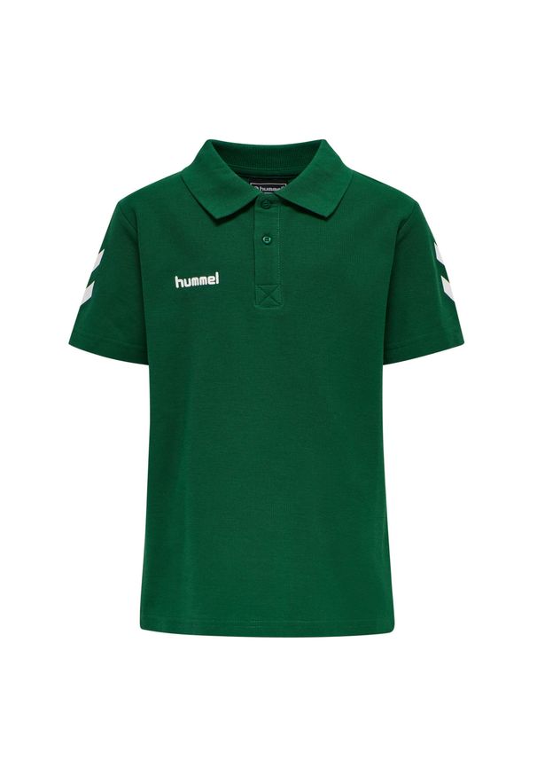 Koszulka tenisowa polo dla dzieci Hummel Go Kids Cotton Polo. Typ kołnierza: polo. Kolor: biały, zielony, wielokolorowy. Materiał: materiał. Sezon: lato. Sport: tenis