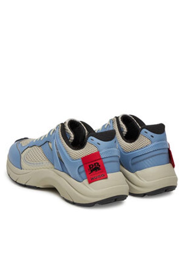 Hugo - HUGO Sneakersy 50543305 Biały. Kolor: niebieski. Materiał: skóra