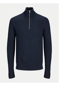 Jack & Jones - Jack&Jones Sweter Pannel 12258473 Granatowy Regular Fit. Kolor: niebieski. Materiał: syntetyk #6