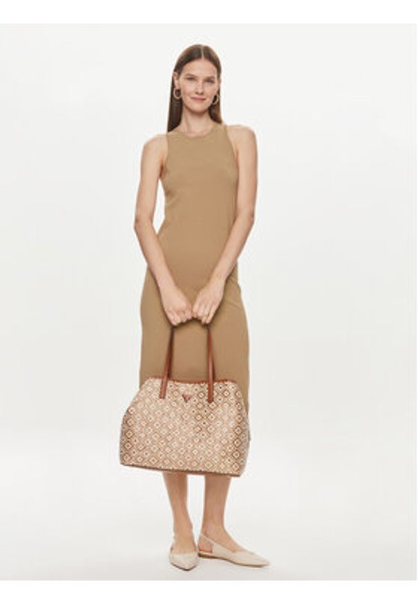 Guess Torebka Vikky HWWR93 18290 Beżowy. Kolor: beżowy. Materiał: skórzane