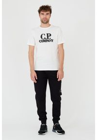 C.P. Company - C.P. COMPANY Biały męski t-shirt Short Sleeve, Rozmiar L. Kolor: biały. Długość rękawa: krótki rękaw. Długość: krótkie #6