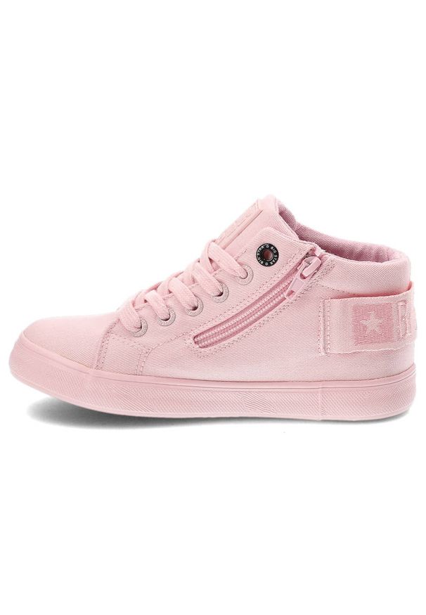 Big-Star - Różowe Sneakersy Big Star Wygodne Buty Dziecięce. Zapięcie: sznurówki. Kolor: różowy. Materiał: materiał. Szerokość cholewki: normalna