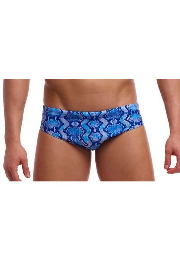 FUNKY TRUNKS - Kąpielówki męskie Funky Trunks Blue Viper - slipy. Kolor: niebieski