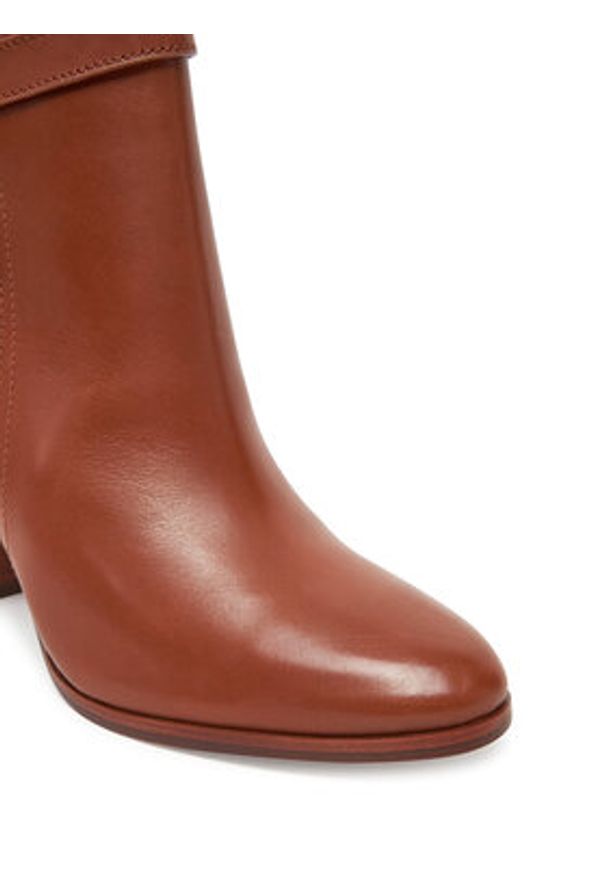 Lauren Ralph Lauren - LAUREN RALPH LAUREN Botki 802974475001 Brązowy. Kolor: brązowy. Materiał: skóra