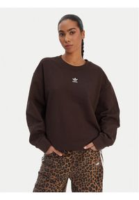 Adidas - adidas Bluza Essentials KD9120 Brązowy Oversize. Kolor: brązowy. Materiał: bawełna #1