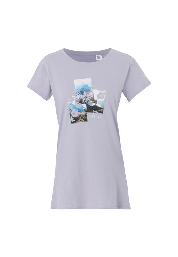 Regatta - Damska Koszulka Z Nadrukiem Graficznym Breezed V. Kolor: brązowy. Wzór: nadruk. Sport: turystyka piesza