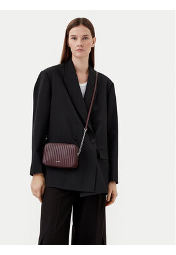 Calvin Klein Torebka K60K613078 Bordowy. Kolor: czerwony. Materiał: skórzane