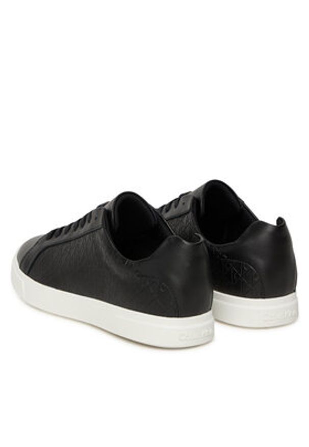 Calvin Klein Sneakersy Low Pro Cups Lace Up Lth Aop HW0HW02817 Czarny. Kolor: czarny. Materiał: skóra