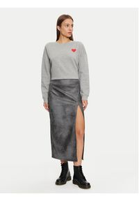 Vero Moda Bluza Maly 10329164 Szary Oversize. Kolor: szary. Materiał: bawełna, syntetyk